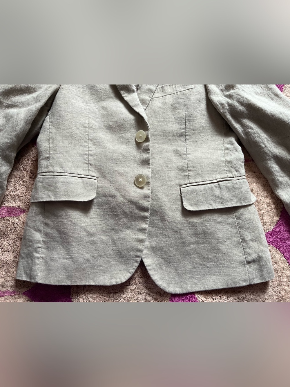 Lauren Ralph Lauren Boys 100% Linen Wheat Color Two Button Blazer - Picture 6 of 8